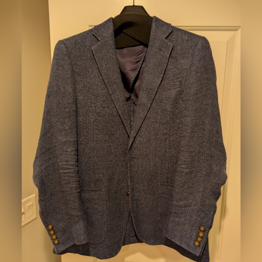 J. Crew Linen Blazer - 36R - Blue